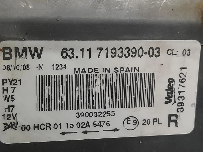 Proiettore ANT DX 89317621 Bmw Serie 1 E87 Berlina 2005