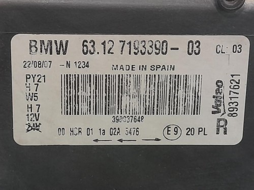 Proiettore ANT DX 89317621 Bmw Serie 1 E87 Berlina 2005