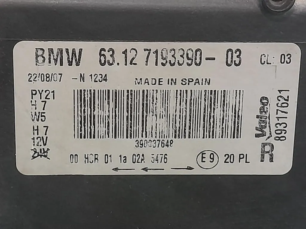 Proiettore ANT DX 89317621 Bmw Serie 1 E87 Berlina 2005