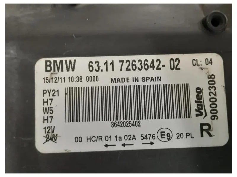 Proiettore ANT DX 7263642-02 Bmw Serie 1 E87 Berlina 2005