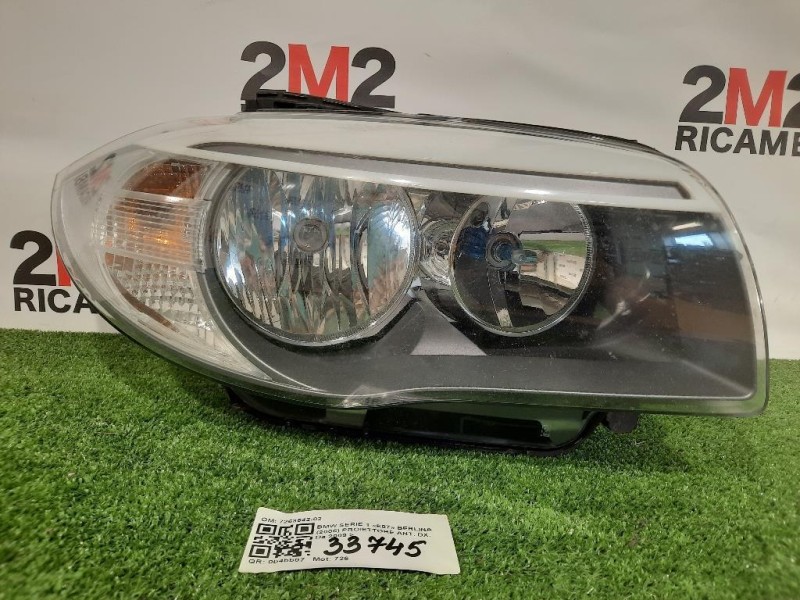 Proiettore ANT DX 7263642-02 Bmw Serie 1 E87 Berlina 2005