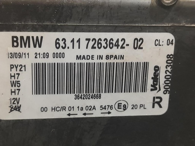 Proiettore ANT DX 726364202 Bmw Serie 1 E88 Cabrio 2005