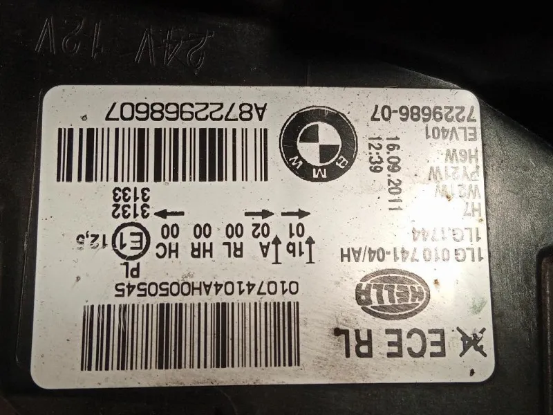 Proiettore ANT DX 7229686 Bmw Serie 1 F20 Berlina 2012