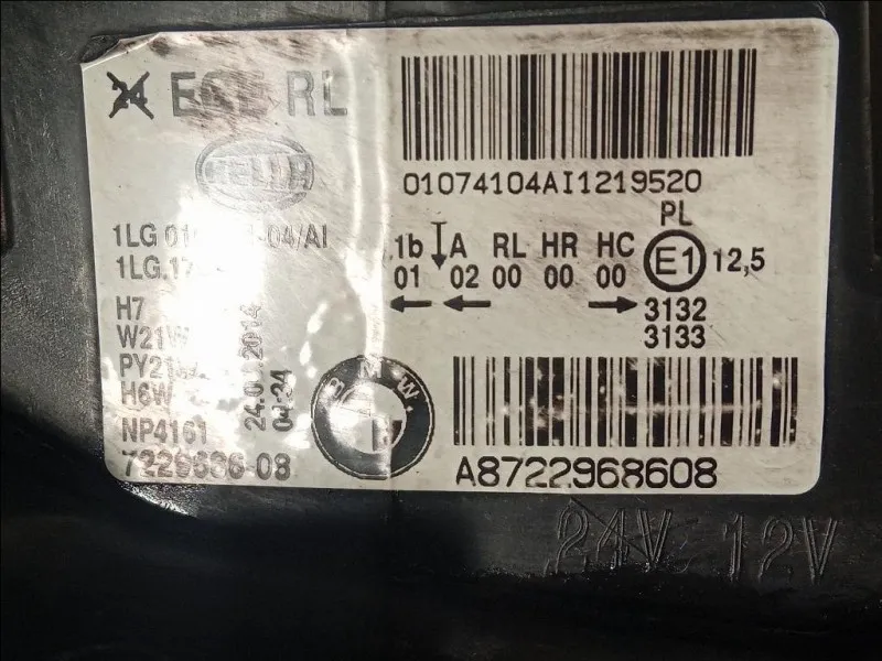 Proiettore ANT DX 7229686-08 Bmw Serie 1 F20 Berlina 2012