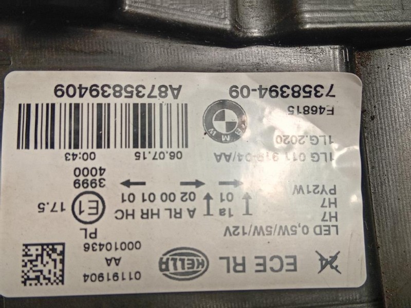 Proiettore ANT DX 1LG011919-04 Bmw Serie 1 F20 Berlina 2012