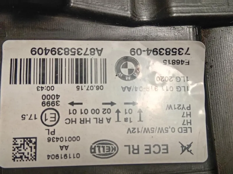 Proiettore ANT DX 1LG011919-04 Bmw Serie 1 F20 Berlina 2012