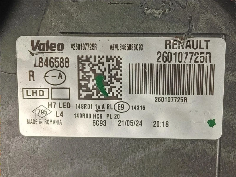 Proiettore ANT DX 260107725R FULL LED 2024 Dacia Duster II 2021