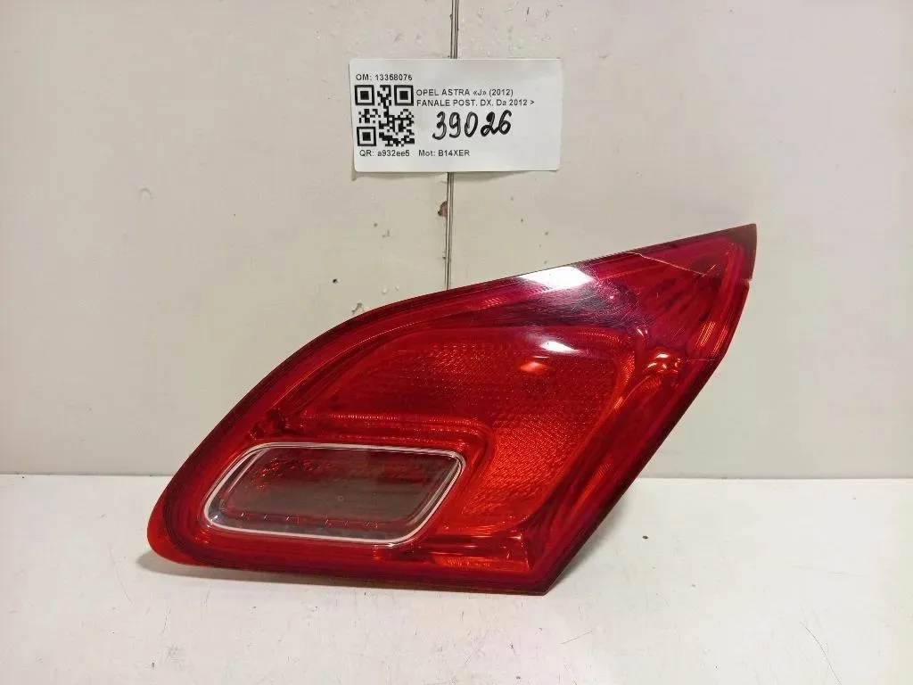 Fanale POST DX 13358076 Opel Astra J 2012