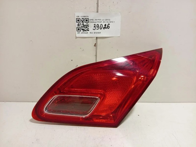 Fanale POST DX 13358076 Opel Astra J 2012