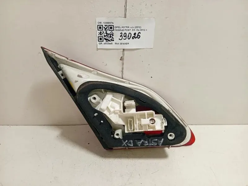 Fanale POST DX 13358076 Opel Astra J 2012