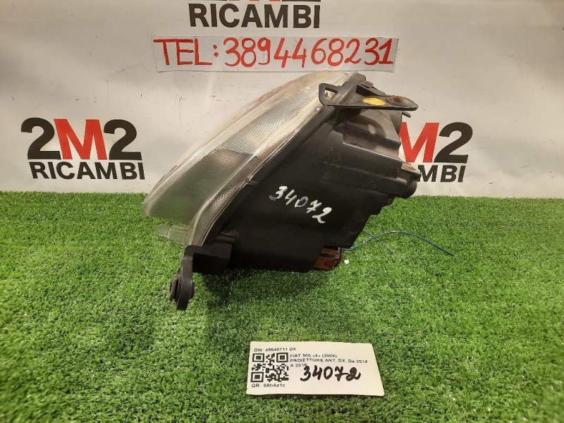 Proiettore ANT DX 45540711 DX Fiat 500 II 2008