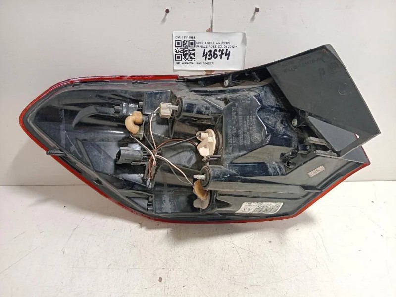 Fanale POST DX 13314051 Opel Astra J 2012