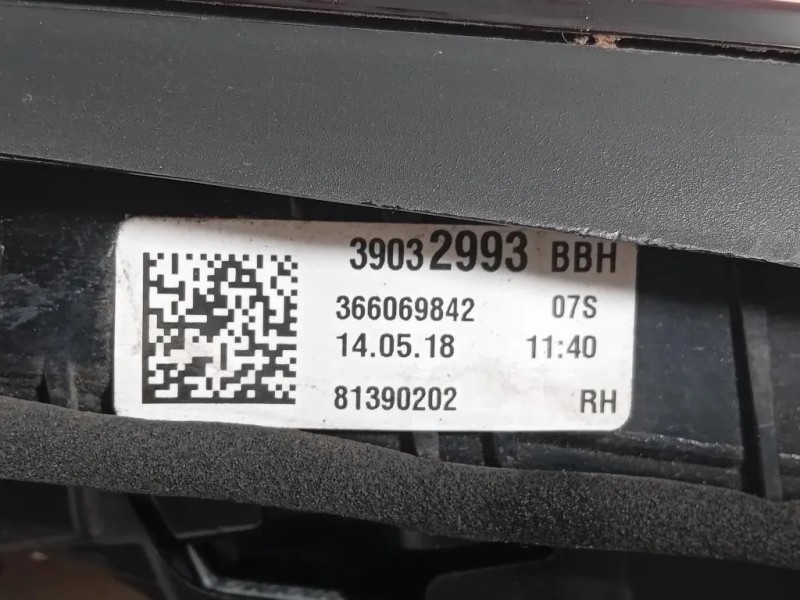 Fanale POST DX 39032993 Opel Astra K 2016