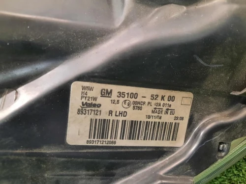 Proiettore ANT DX 93193969 Opel Agila B 2008