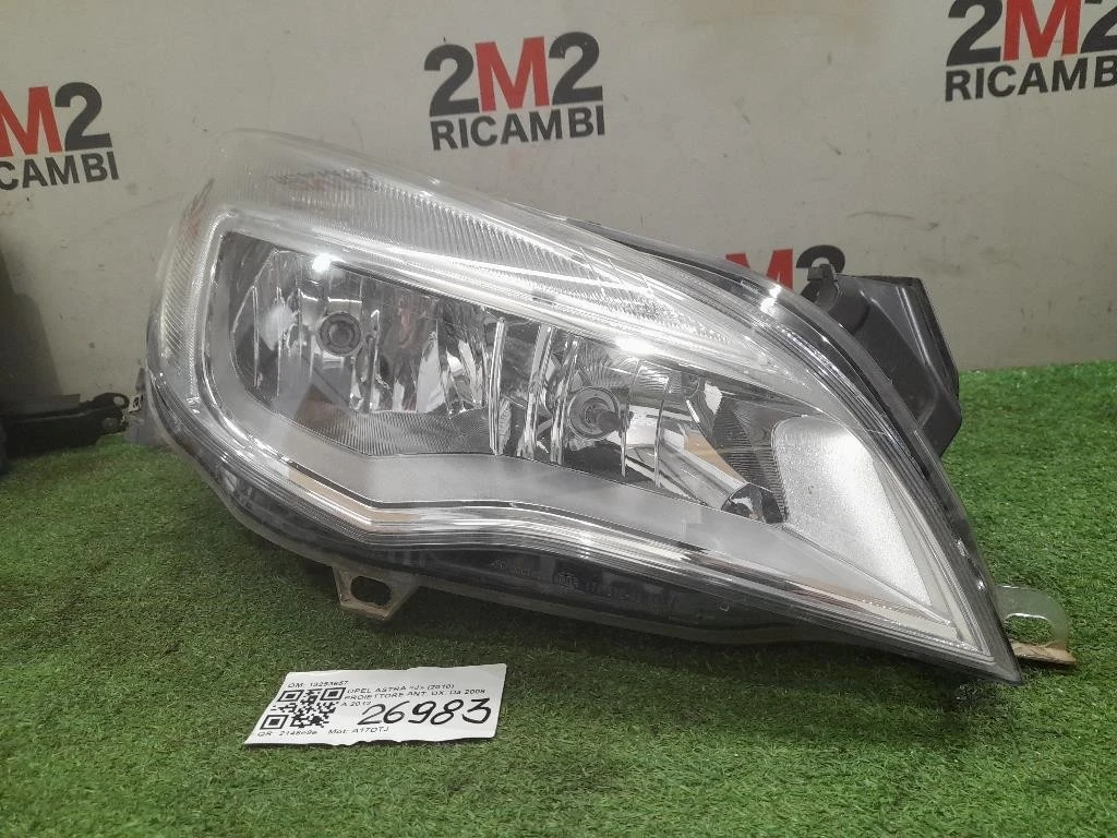 Proiettore ANT DX 13253657 Opel Astra J 2010