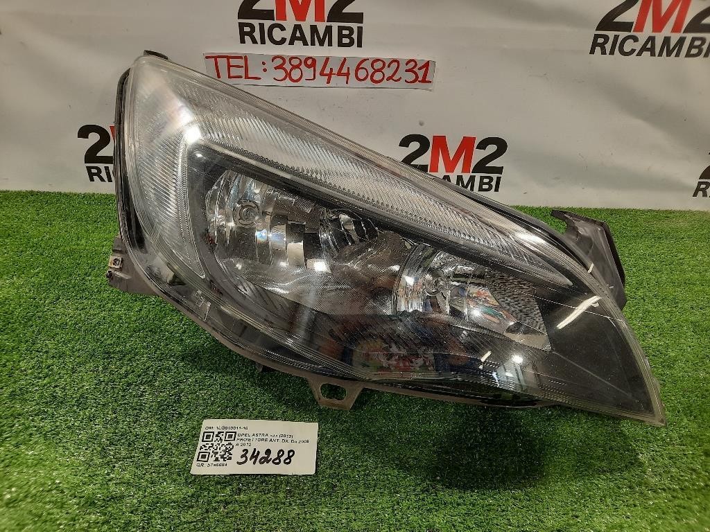 Proiettore ANT DX 1LG010011-10 Opel Astra J 2012