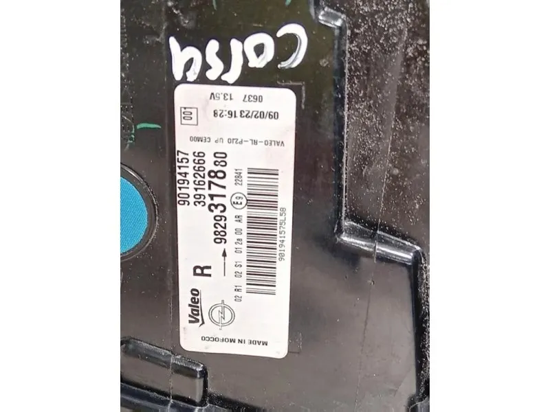 Fanale POST DX 9829317880 Opel Corsa F 2019