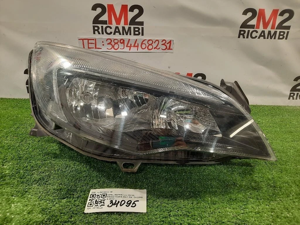 Proiettore ANT DX 1LG010011-18 Opel Astra J 2012