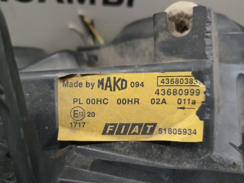 Proiettore ANT DX 51805934 Fiat Doblò II 2005