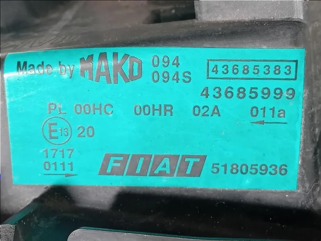 Proiettore ANT DX 43685999 Fiat Doblò III 2015