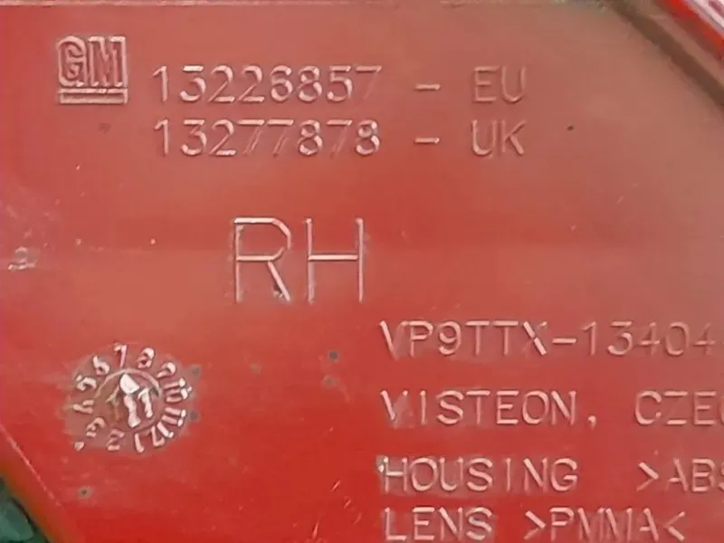 Fanale POST DX 13277878 Opel Insignia A 2013