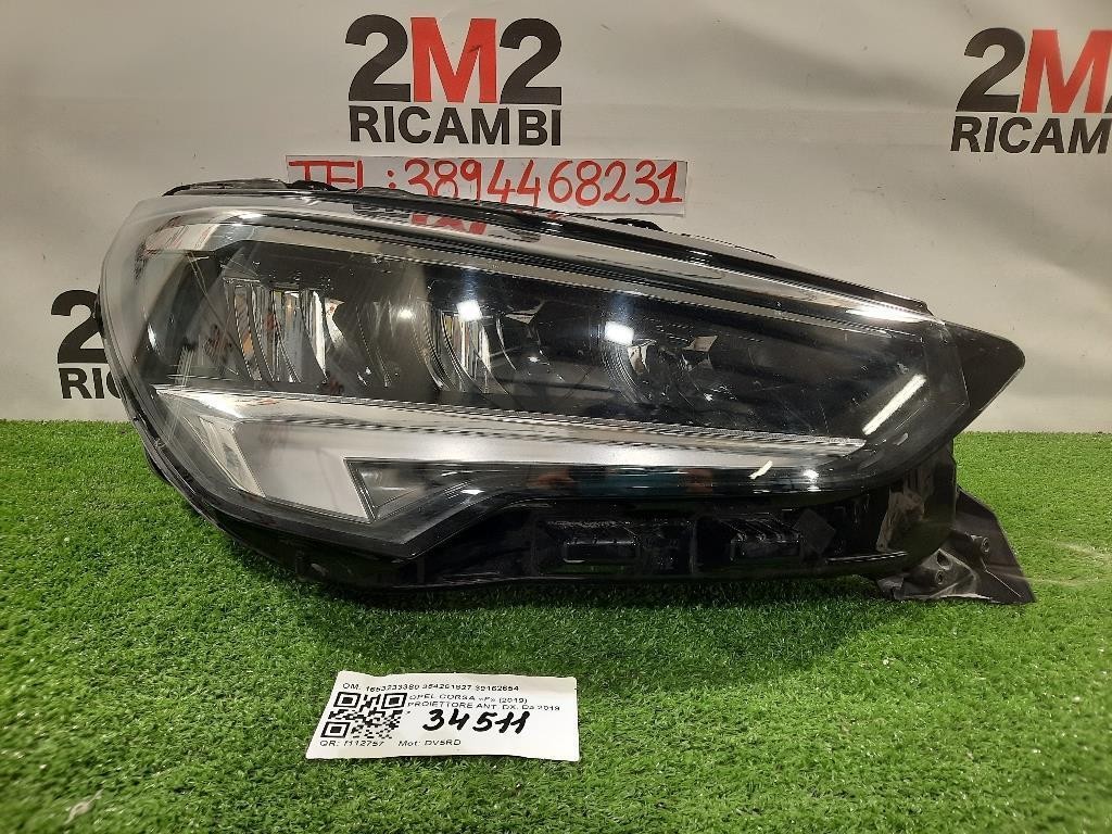 Proiettore ANT DX 1653233380 354261827 39162654 Opel Corsa F 2019