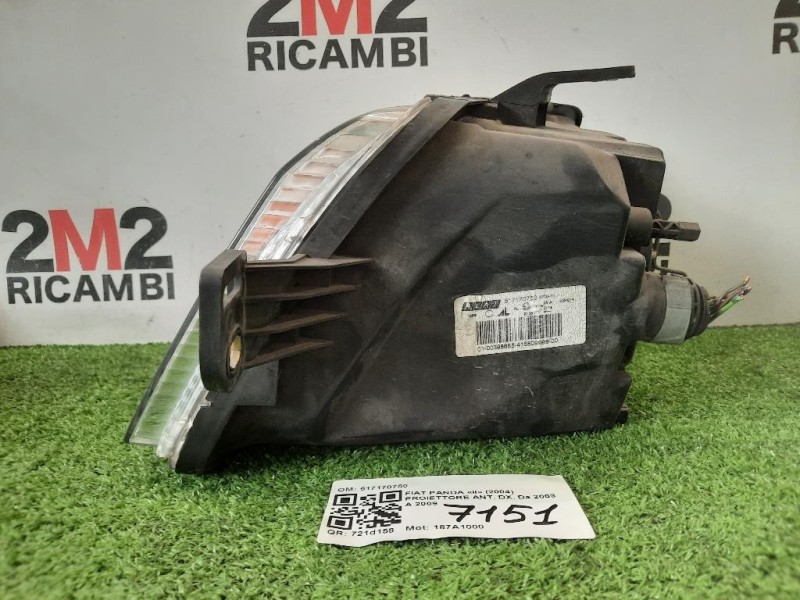 Proiettore ANT DX 517170750 Fiat Panda II 2004