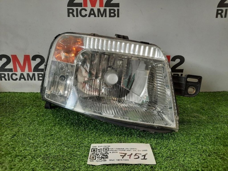 Proiettore ANT DX 517170750 Fiat Panda II 2004