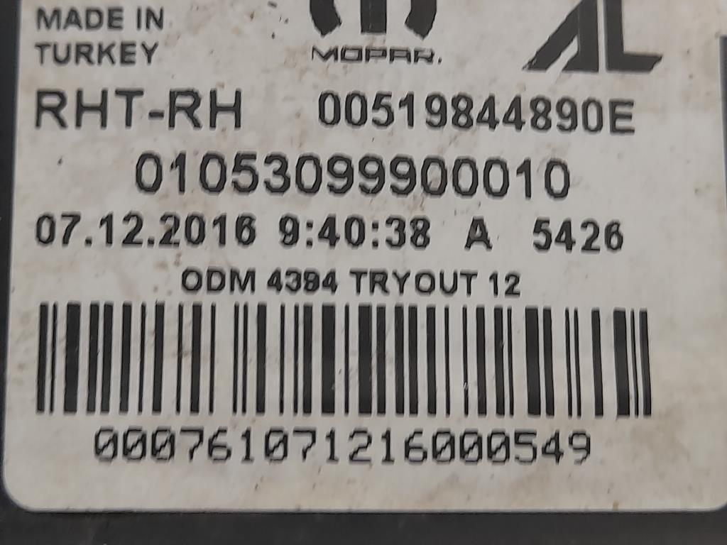 Proiettore ANT DX 00519844890E Fiat TIPO II 2016