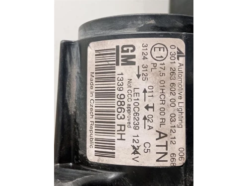 Proiettore ANT DX 13399863 Opel Zafira C 2012