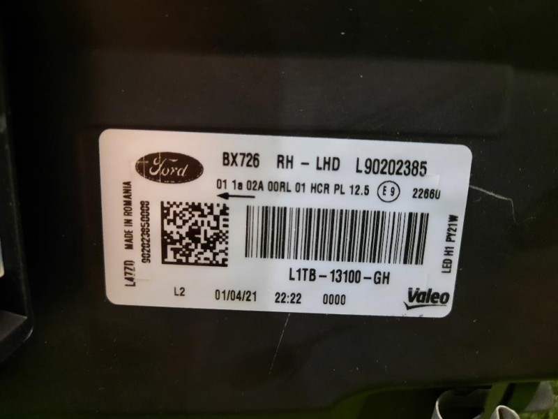 Proiettore ANT DX L1TB13100GH Ford PUMA II 2019