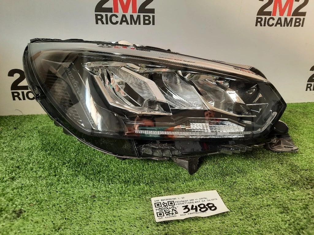 Proiettore ANT DX 9833036180 FANALE PROIETTORE ANT DX Peugeot 208 I 2015