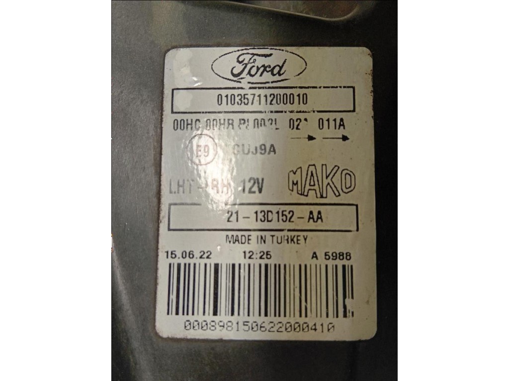 Proiettore ANT DX GK21-13D152-AA Ford Transit Custom I 2013