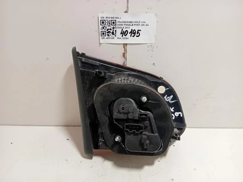 Fanale POST DX 5K0 945 094 J Volkswagen GOLF VI 2009