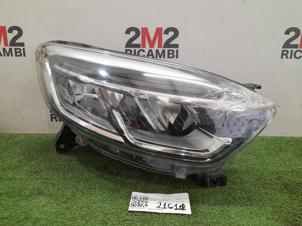 Proiettore ANT DX 260101671 DA GUARDARE DIFFETTI Renault Captur I 2017