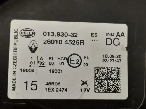 Proiettore ANT DX 260104525R Renault Captur II 2019