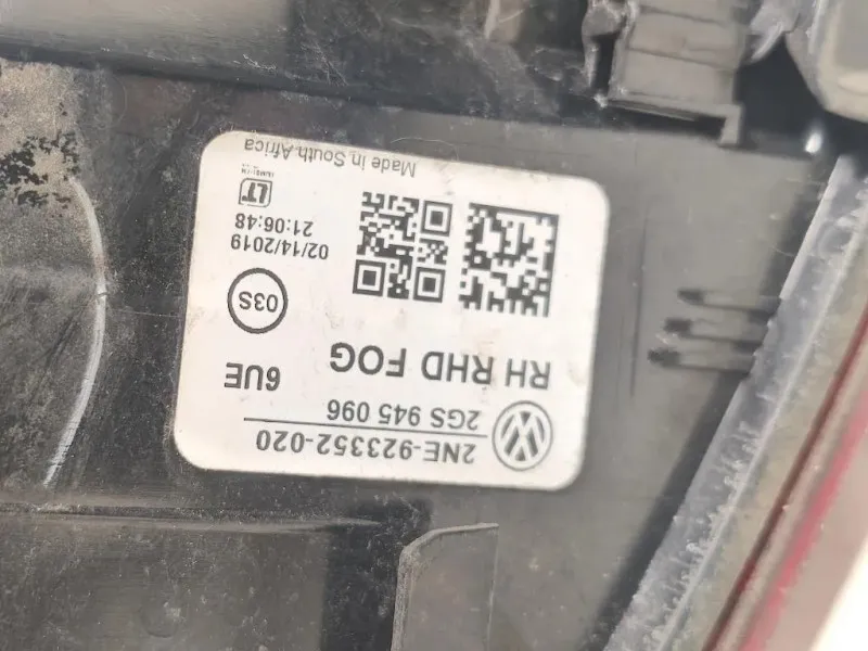 Fanale POST DX 2GS945096 Volkswagen POLO VII 2017