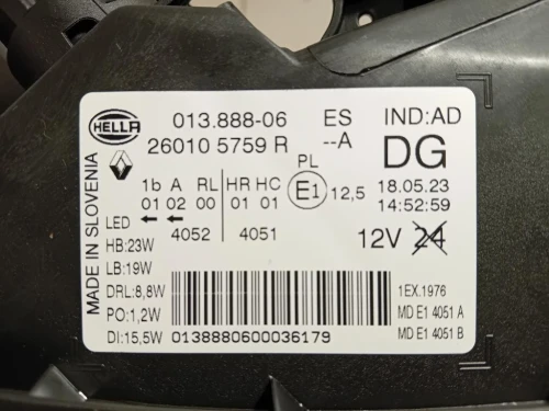 Proiettore ANT DX 260105759R Renault Kadjar 2018