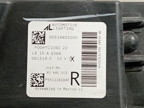 Proiettore ANT DX 55112818AF Jeep Compass III 2017