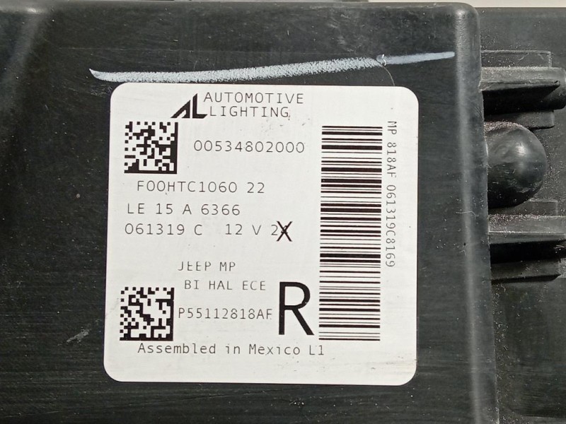 Proiettore ANT DX 55112818AF Jeep Compass III 2017