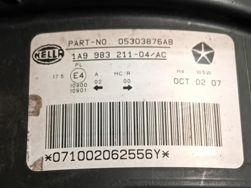 Proiettore ANT DX 05303876AB Jeep Patriot 2007