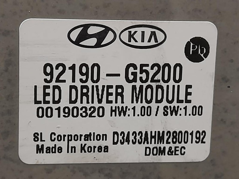 Proiettore ANT DX 92190-G5200 Kia NIRO 2019