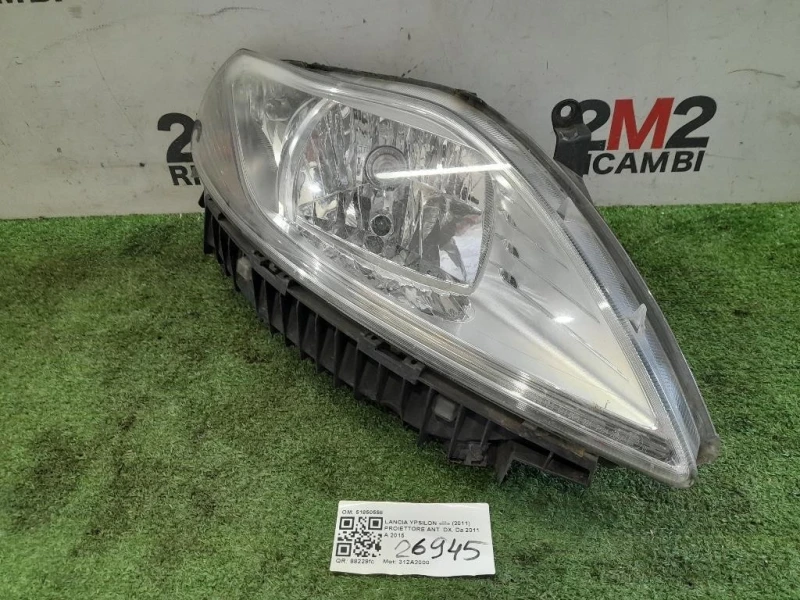 Proiettore ANT DX 51850558 Lancia Ypsilon III 2011