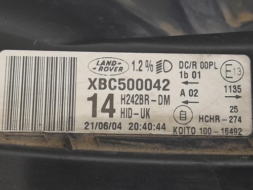 Proiettore ANT DX XBC500042 Land Rover Discovery III 2005