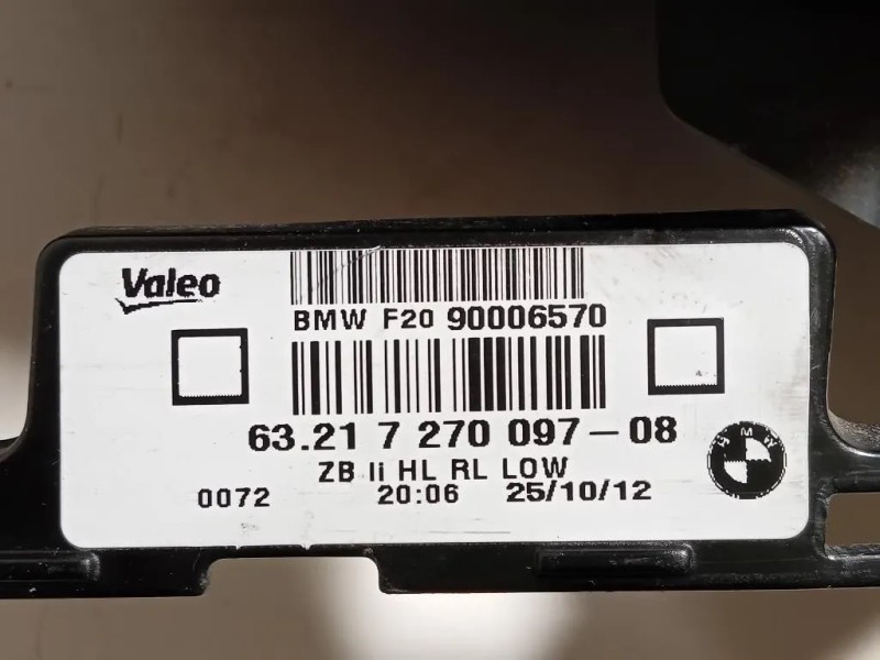 Fanale POST SX 6321 7270097-08 Bmw Serie 1 F20 Berlina 2012