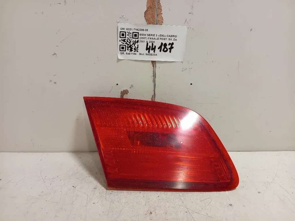 Fanale POST SX 6321-7162299-08 Bmw Serie 3 E93 Cabrio 2007