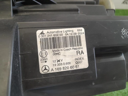 Proiettore ANT DX A1698206061 Mercedes Classe A W169 2005