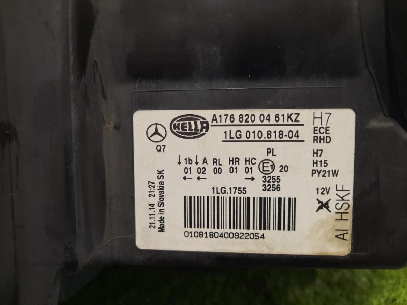 Proiettore ANT DX A1768200461KZ Mercedes Classe A W176 2013