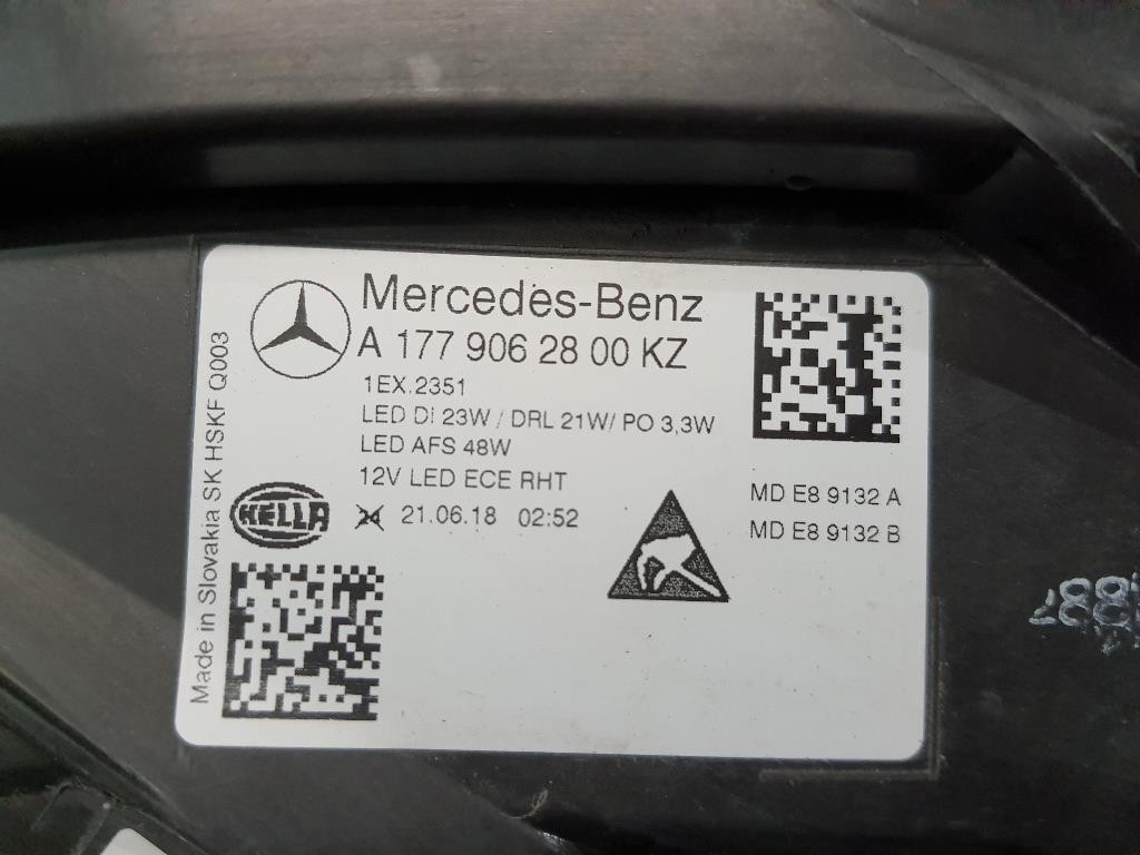 Proiettore ANT DX A1779062800KZ Mercedes Classe A W177 2018
