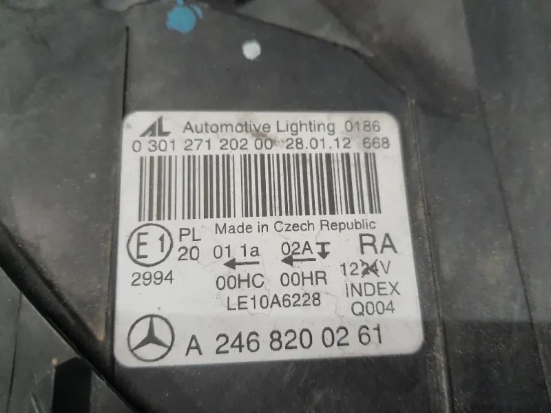 Proiettore ANT DX A2468200261 Mercedes Classe B W246 2012